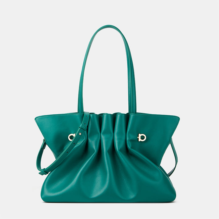 Elegant Pleated Handheld Tote Bag