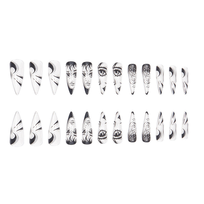 Artistic Long Stiletto Press-On Nails Kalsten