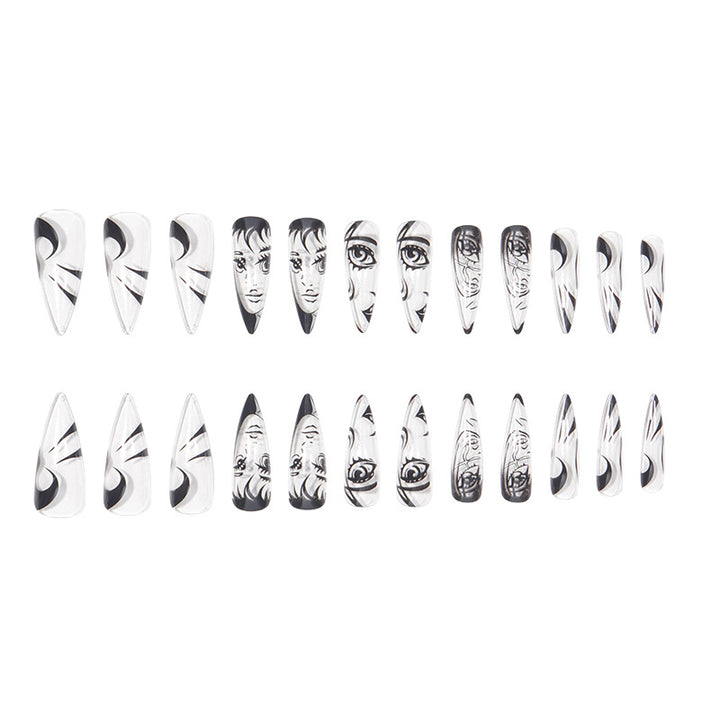Artistic Long Stiletto Press-On Nails Kalsten