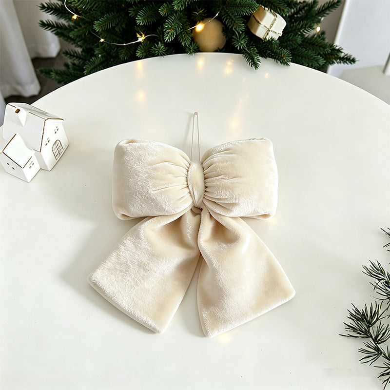 Decorative Plaid Fabric Bow Ornament