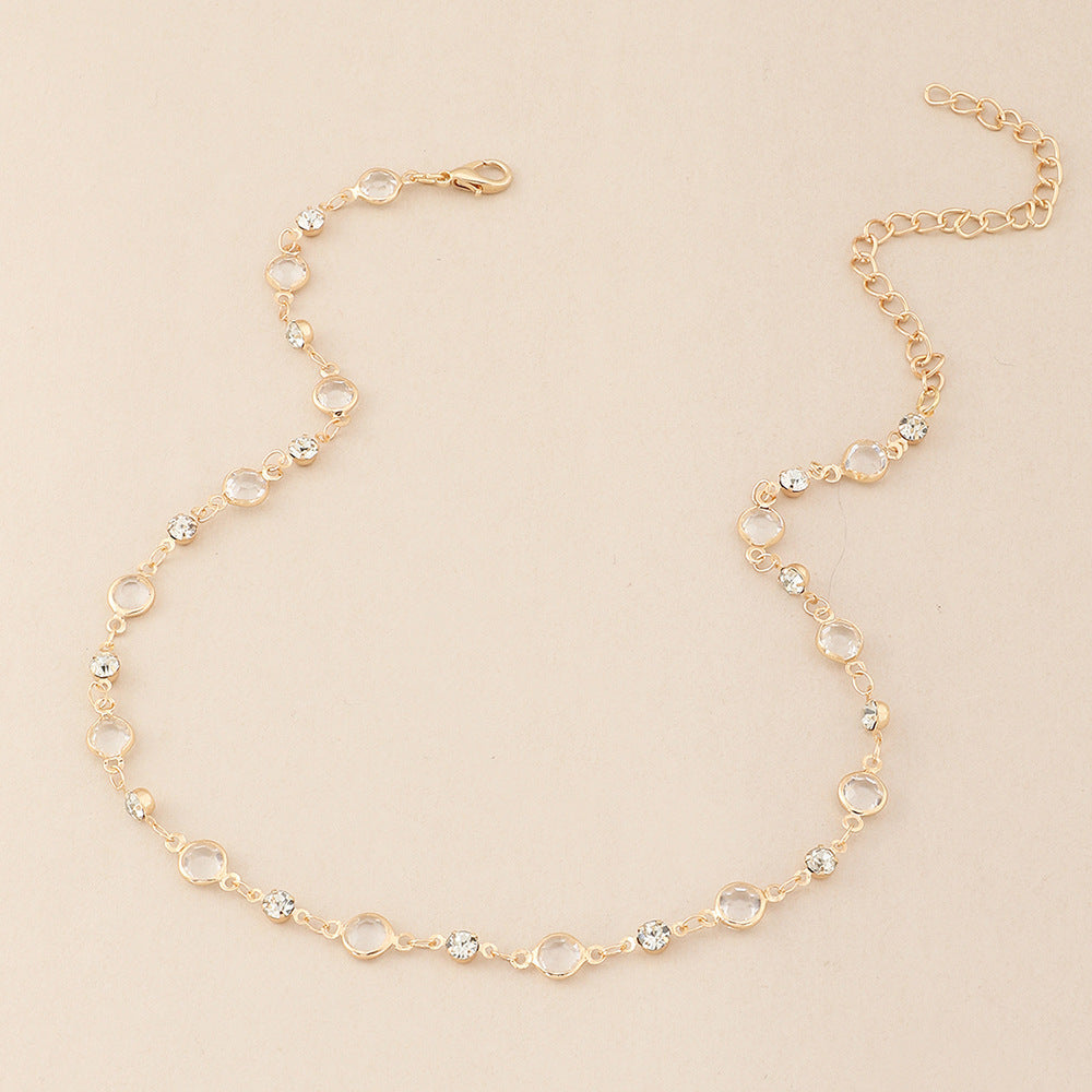 Elegant Crystal Embellished Anklet Kalsten