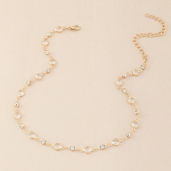 Elegant Crystal Embellished Anklet Kalsten