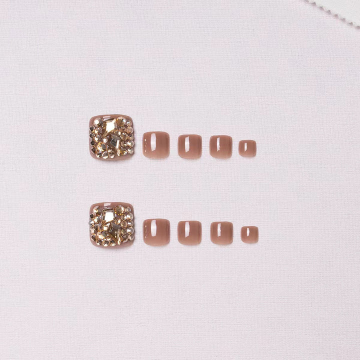 Decorative Rhinestone Press-On Toenails Kalsten
