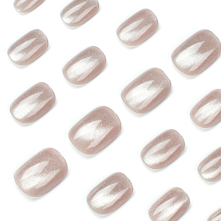 Artful Nail Extensions with Glitter Effect Kalsten