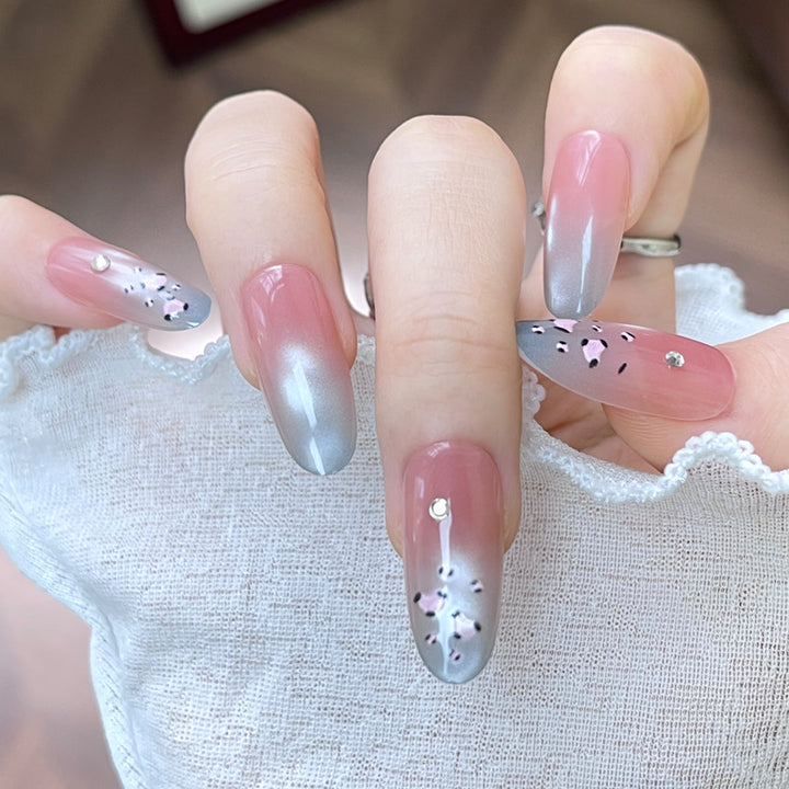 Artistic Stiletto Press-On Nail Set with Gemstone Accents Kalsten