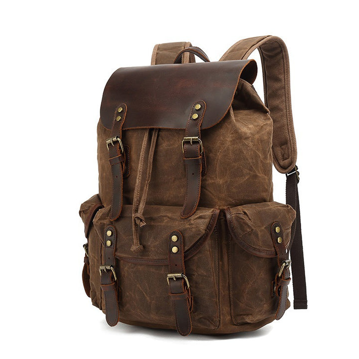 Rustic hiking backpack with multiple outer pockets Kalsten