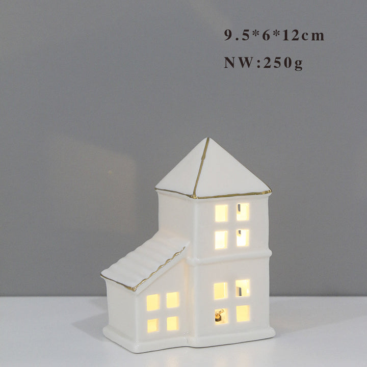 Decorative Ceramic House Lantern Kalsten