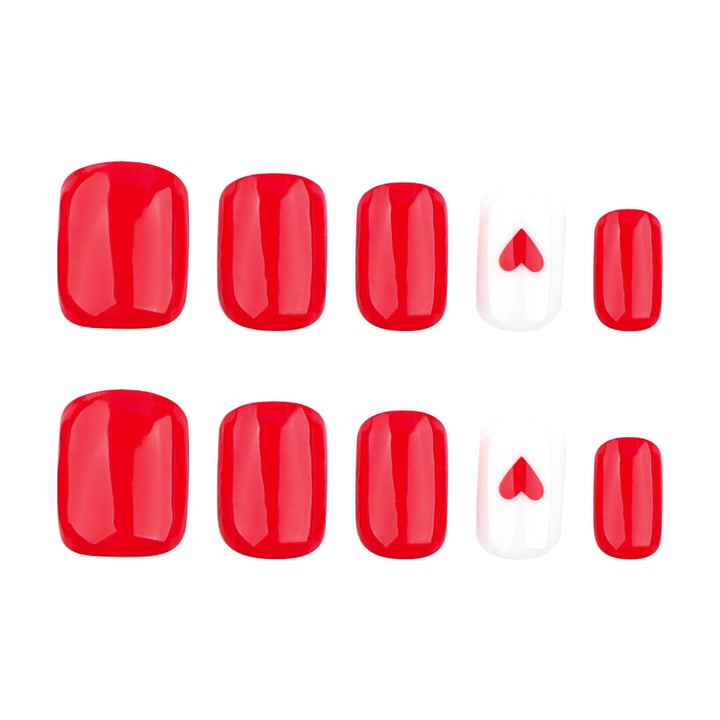 Heart-Themed Press-On Nail Set