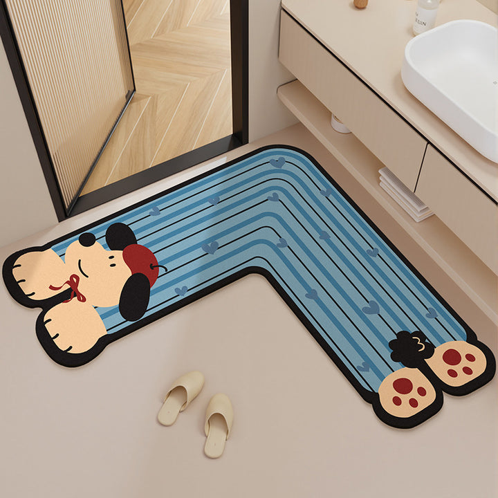 Fun Cartoon Dog Shaped Bath Mat