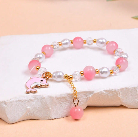 Dolphin Charm Beaded Bracelet Kalsten