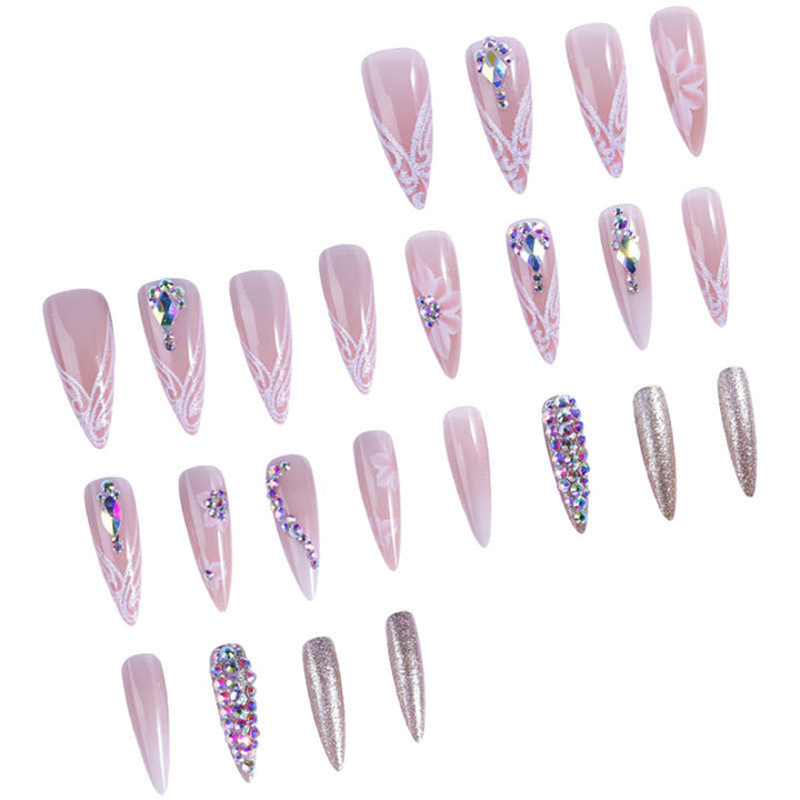 Luxury Rhinestone Stiletto Nail Set