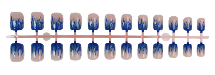 Nail set with creative flame designs Kalsten