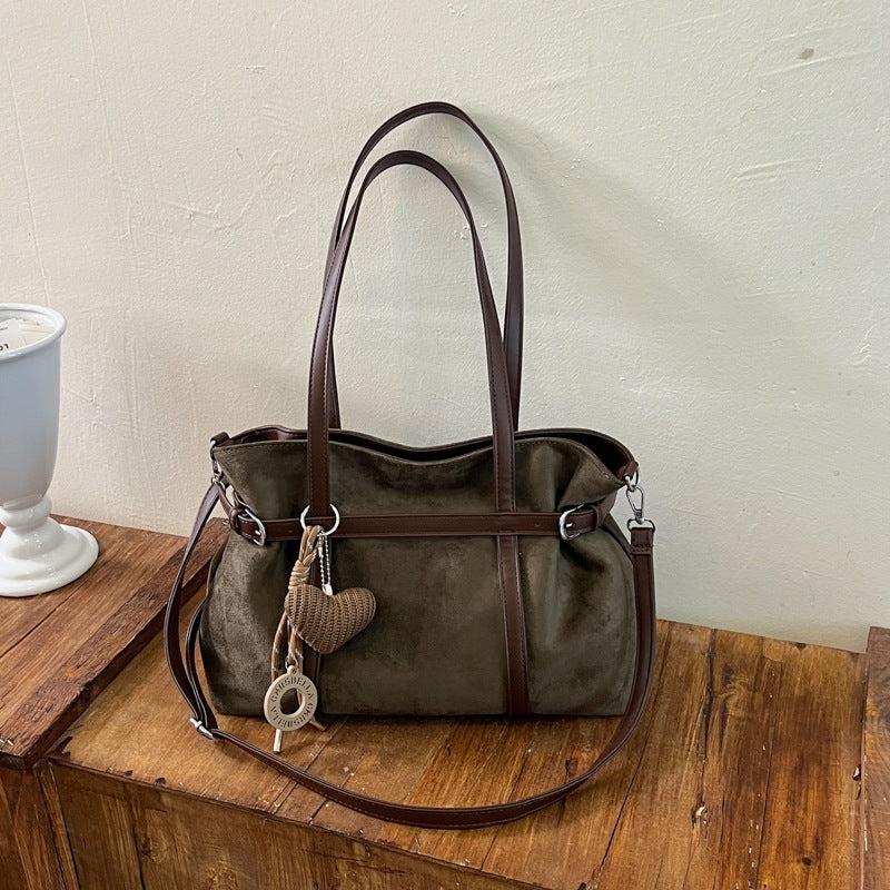 Versatile Suede Tote Bag