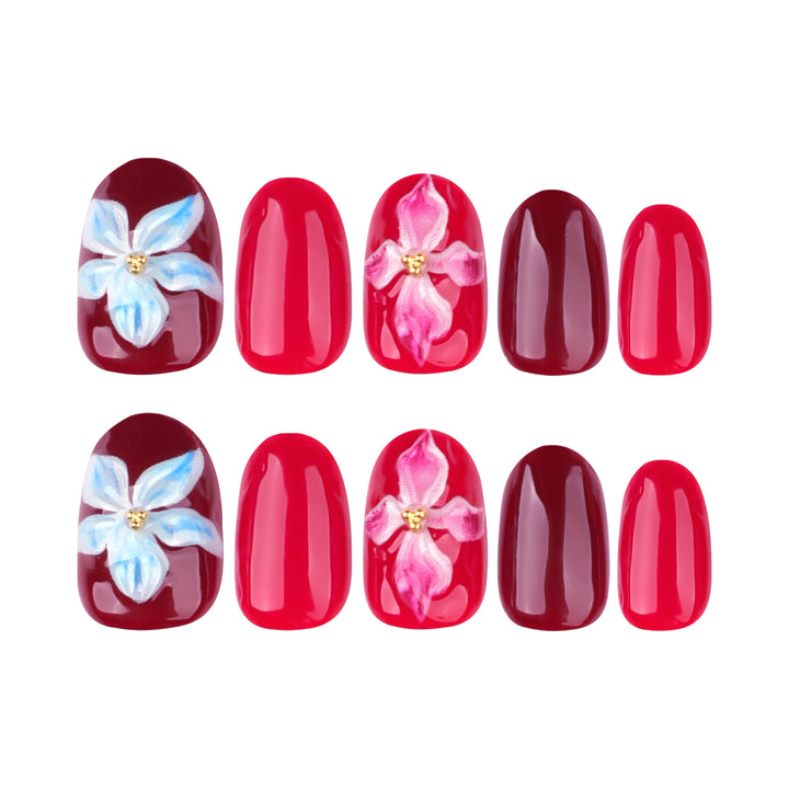 Artful Nail Art with Floral Motifs Kalsten