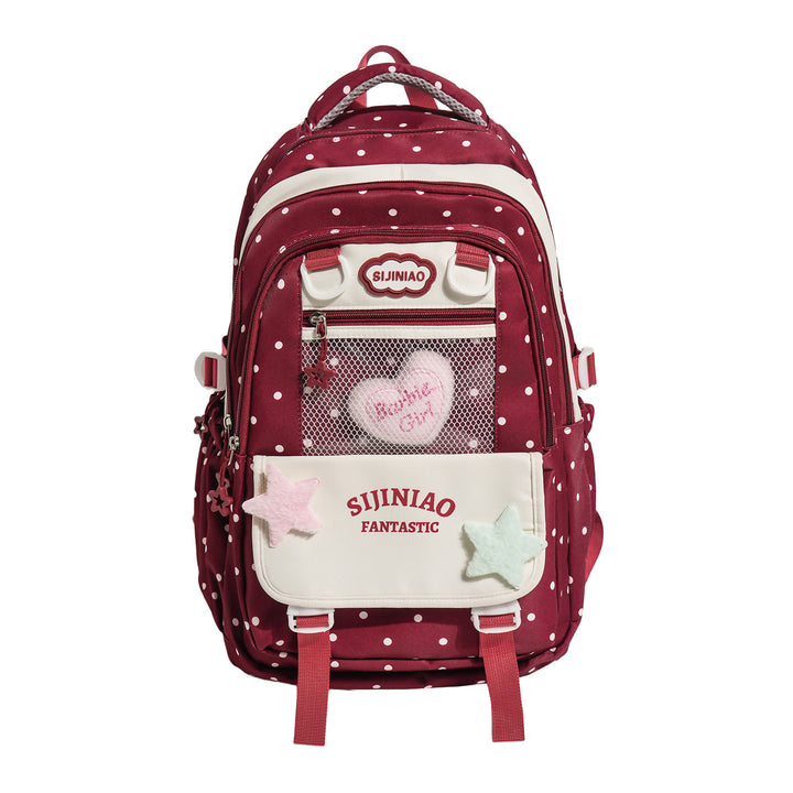 Stylish Polka Dot School Backpack Kalsten