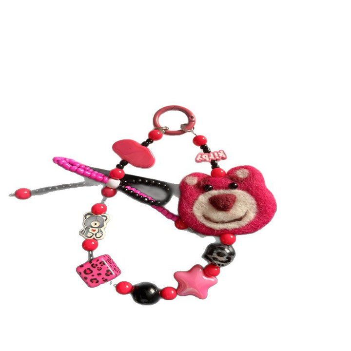 Playful Bear-Themed Charm Keychain Kalsten