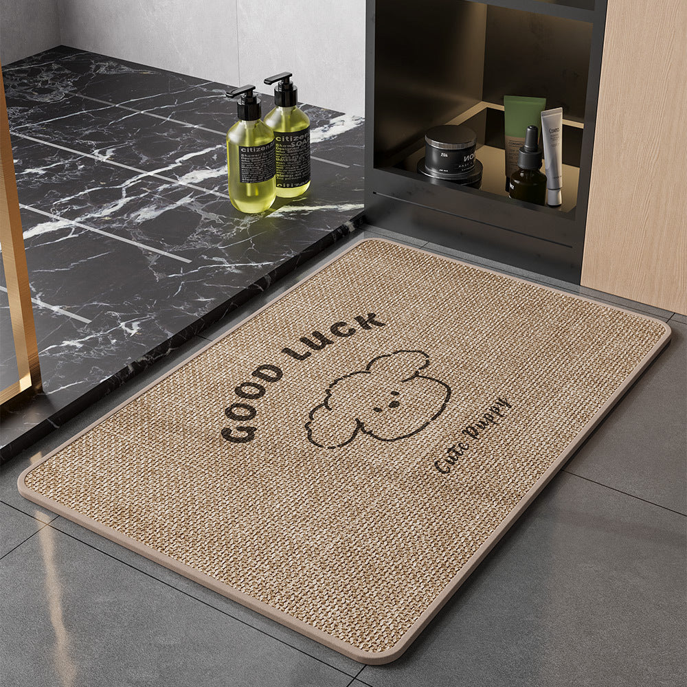 Cute Bear-Themed Bath Mat for Bathroom Floor