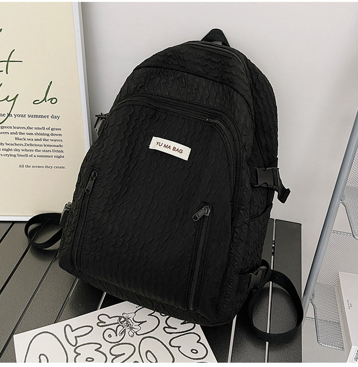Textured Multi-Compartment Backpack Kalsten