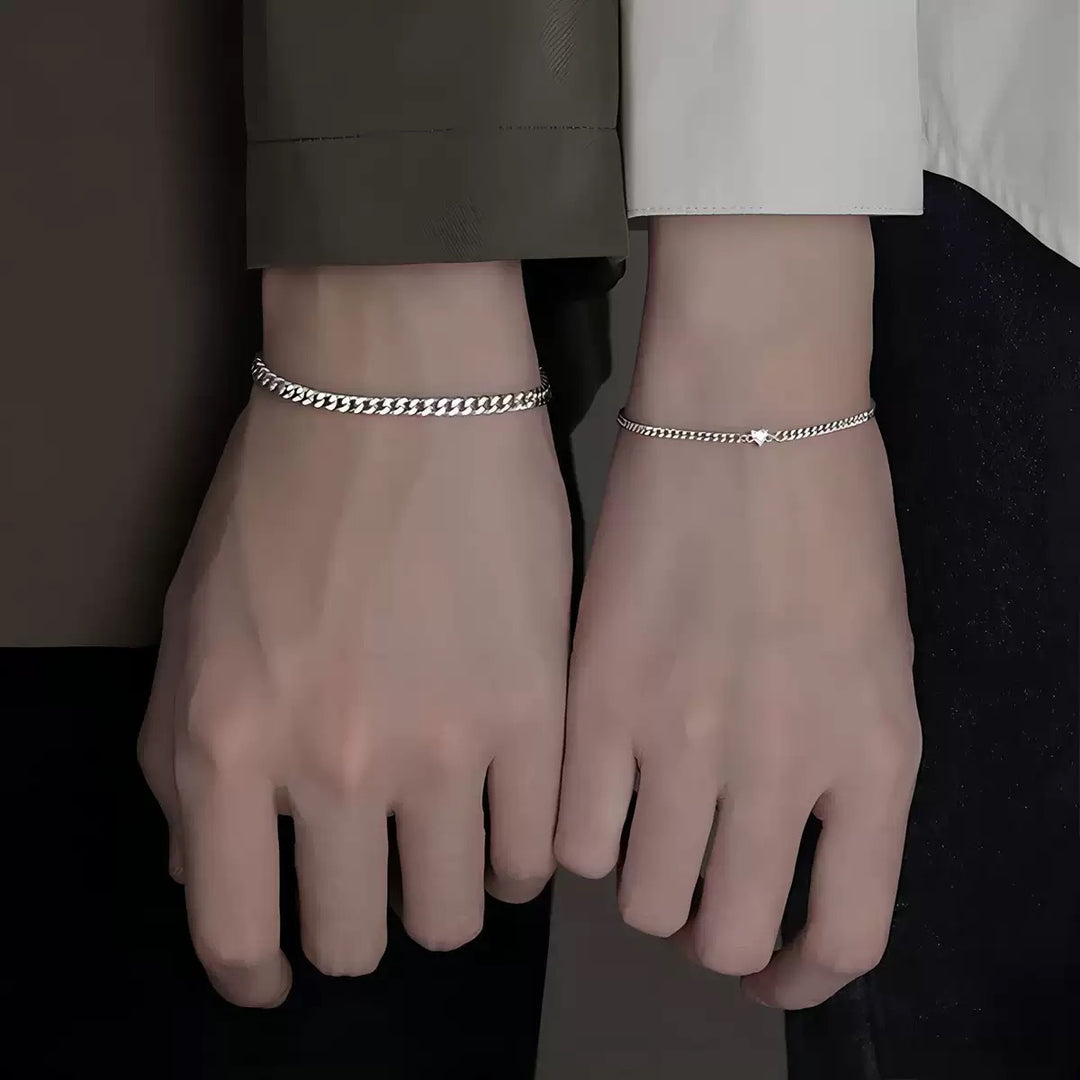 Delicate Braided Silver Chain Bracelet Kalsten