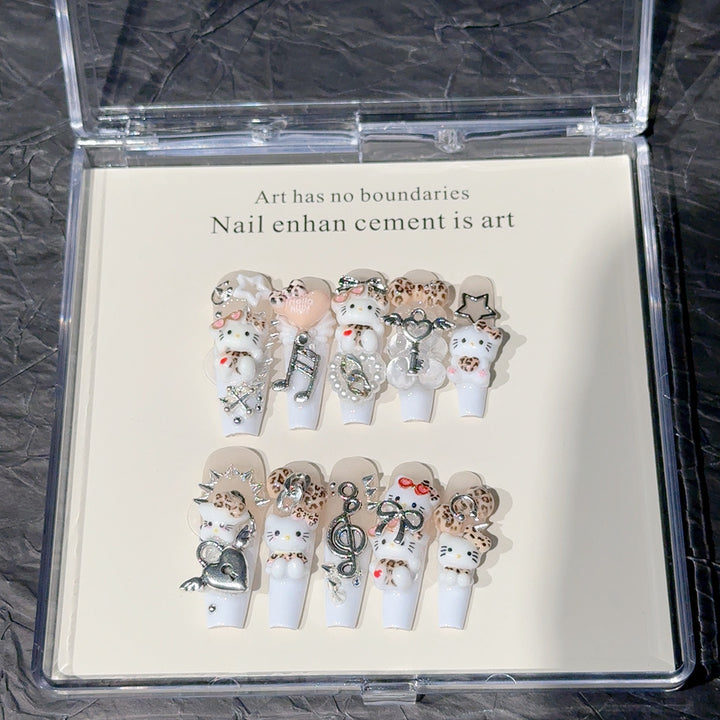 Whimsical Cartoon-Inspired 3D Nail Art Set