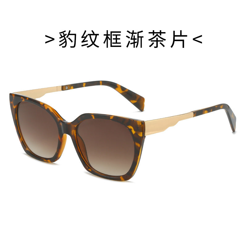 Women's oversized sunglasses with elegant transparent frame and golden accents Kalsten