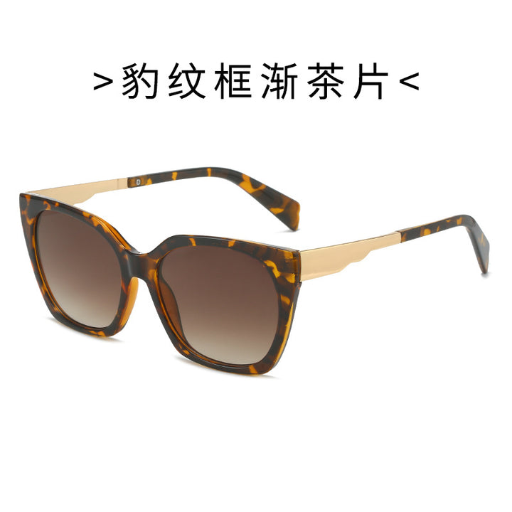 Women's oversized sunglasses with elegant transparent frame and golden accents Kalsten