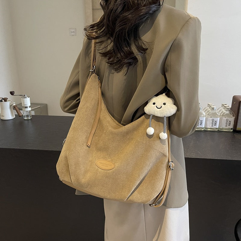 Soft Suede Slouchy Shoulder Bag
