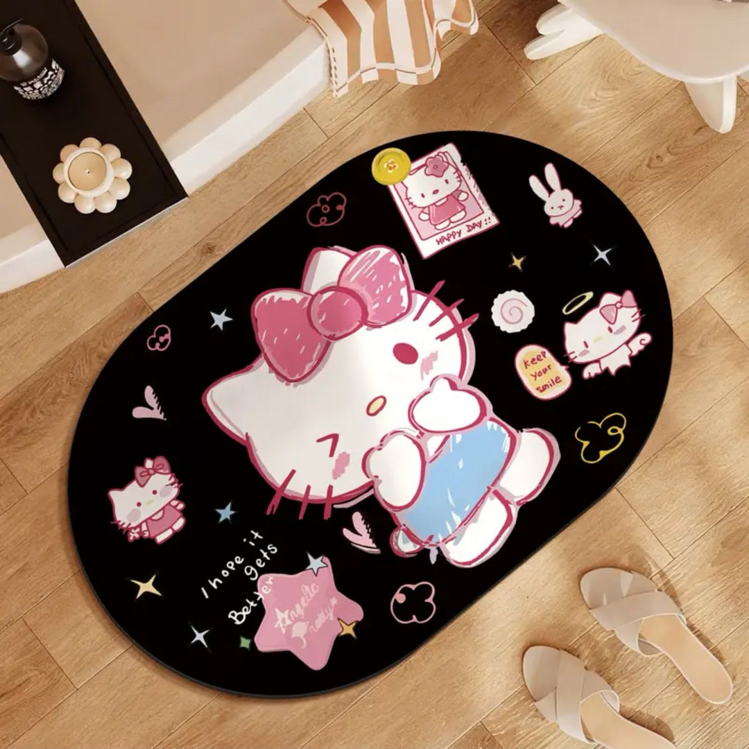 Cartoon-Themed Plush Bath Rug
