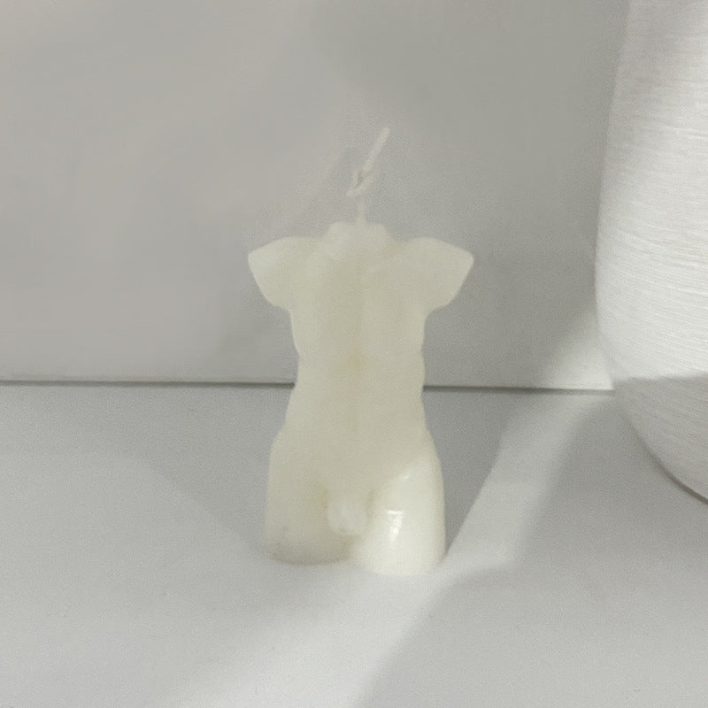 Hand-Poured Pregnant Torso Sculptural Soy Wax Candle