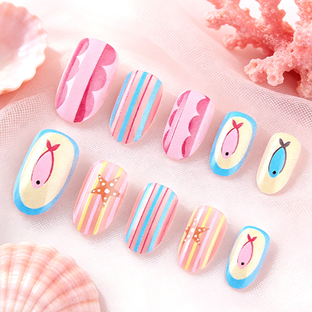 Creative Themed Press-On Nail Art Set Kalsten