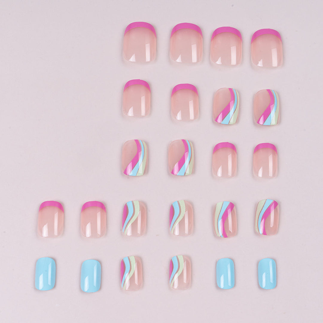 Abstract Patterned Press-On Nails