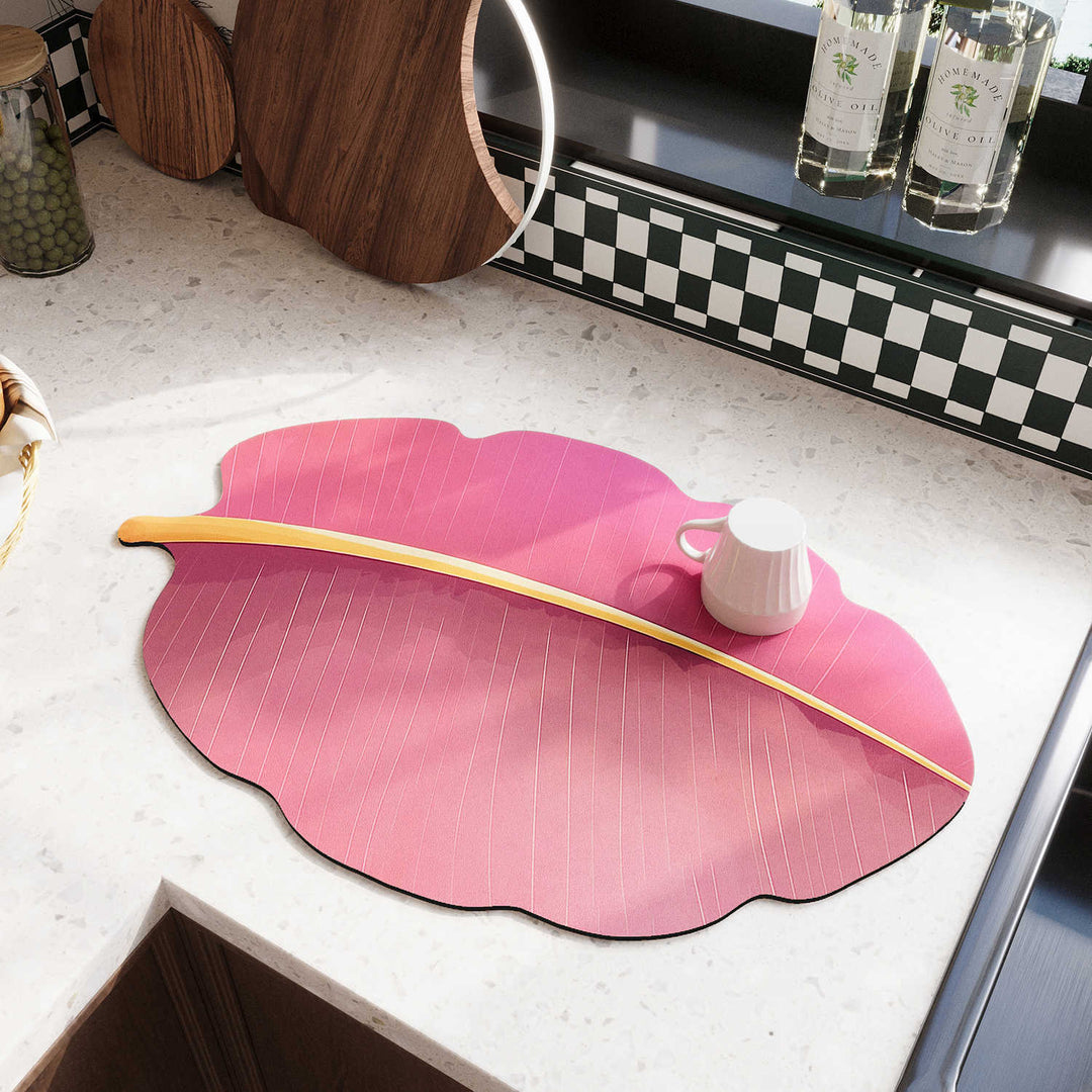 Leaf-Shaped Kitchen Mat