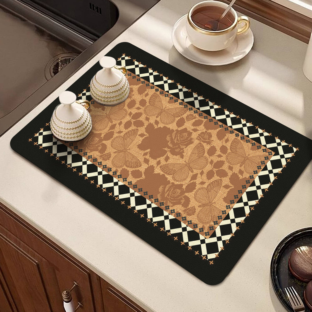 Elegant Floral Print Table Mat