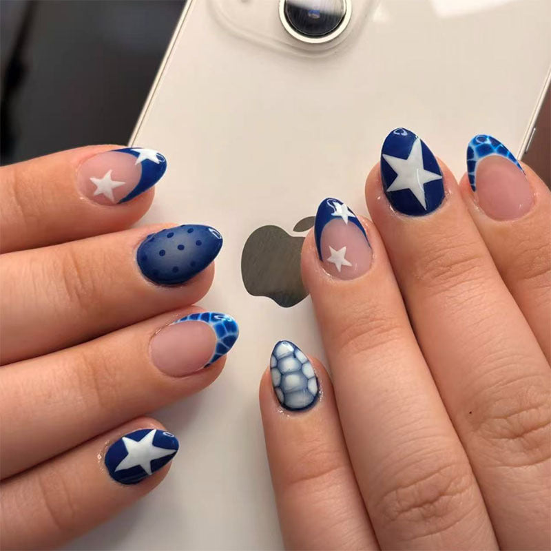 Artistic Starry Night Press-On Nails