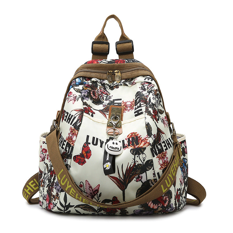 Artistic Floral Patterned Backpack Kalsten