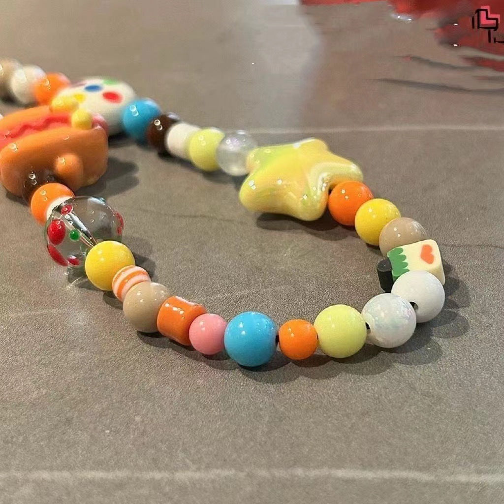 Playful Food-Themed Bead Phone Charm Kalsten