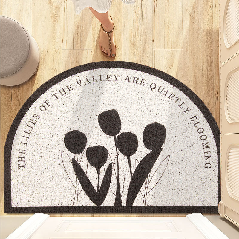 Floral Print Welcome Mat