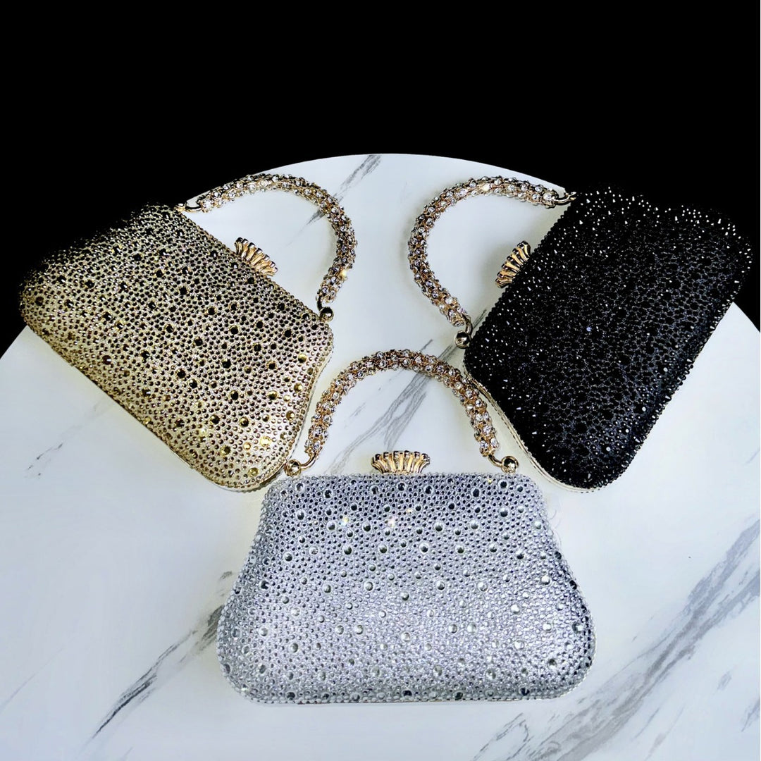 Elegant Rhinestone-Embellished Handbag