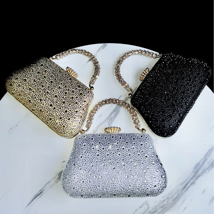 Elegant Rhinestone-Embellished Handbag