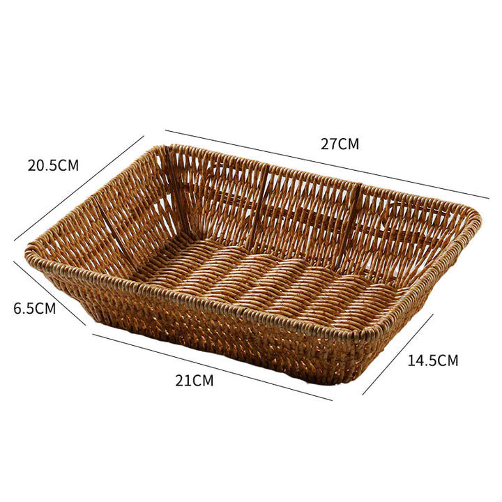 Unisex Rectangular Braided Basket with Ergonomic Design Kalsten