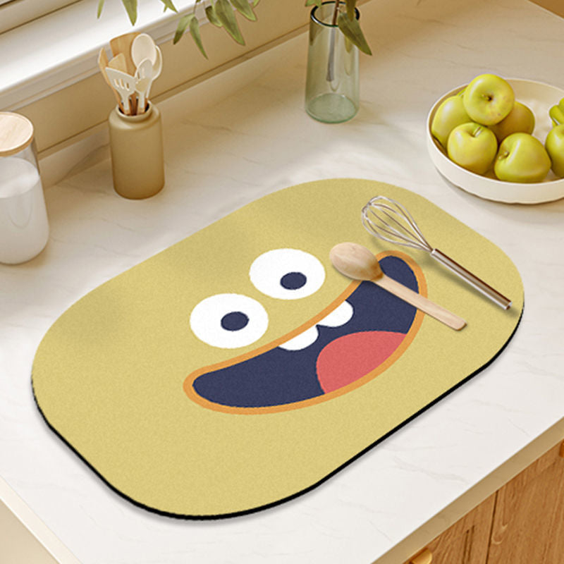 Cartoon-Themed Kitchen Mat