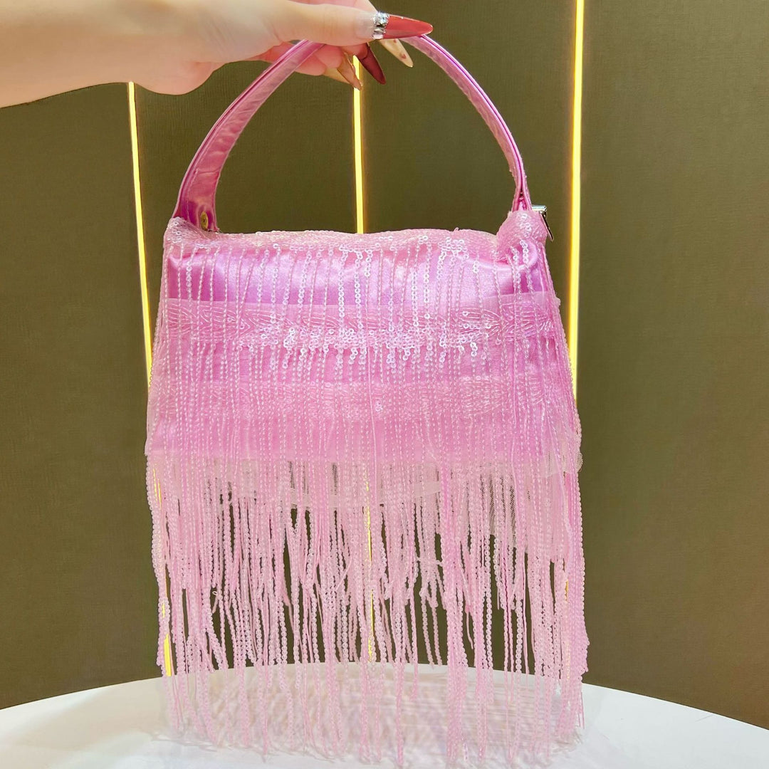 Fringe Detail Evening Handbag