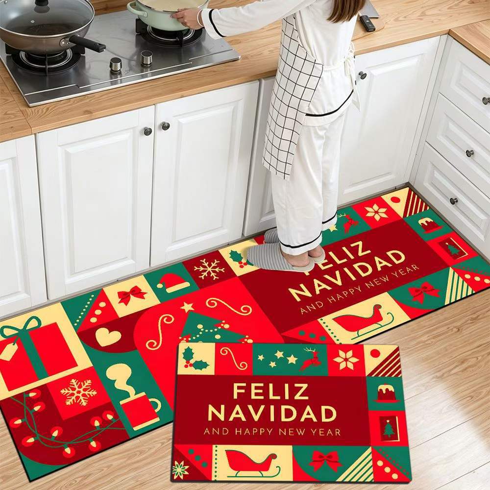 Festive Christmas Themed Kitchen Mat Kalsten
