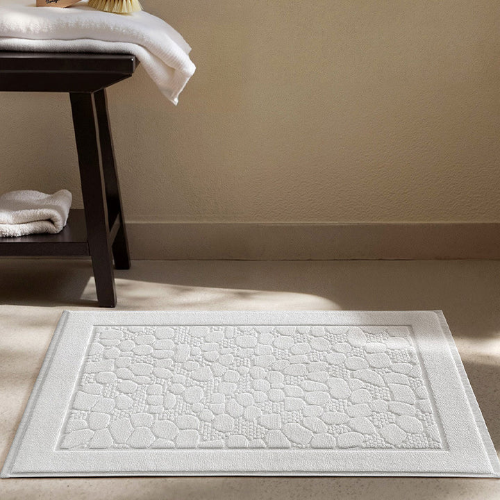 Soft Textured Round Bath Mat Kalsten