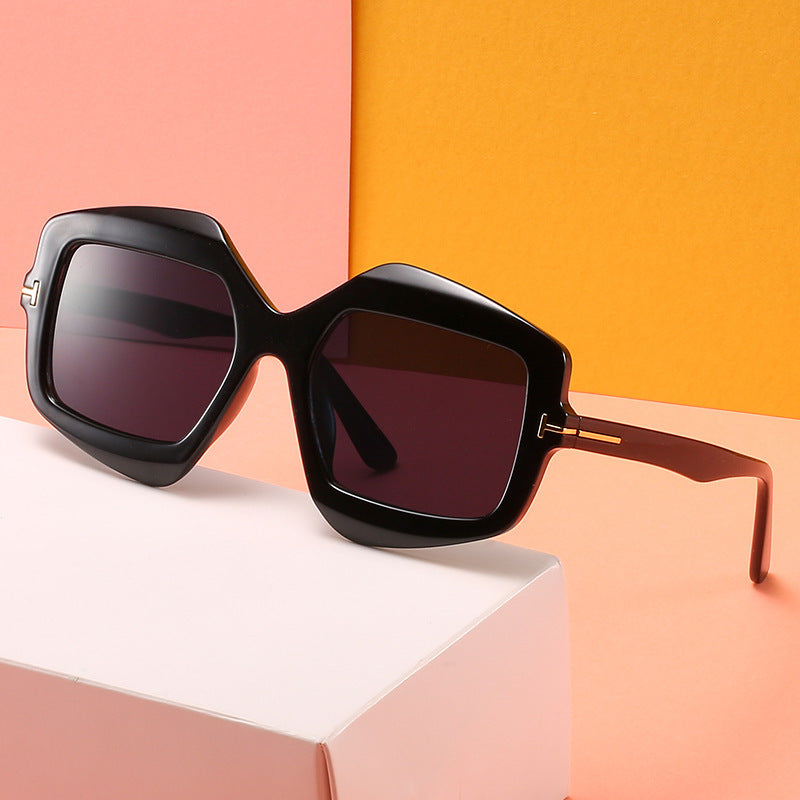 Bold Patterned Hexagonal Sunglasses Kalsten
