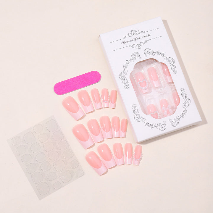 Artificial nail set with elegant manicure designs and delicate accents Kalsten