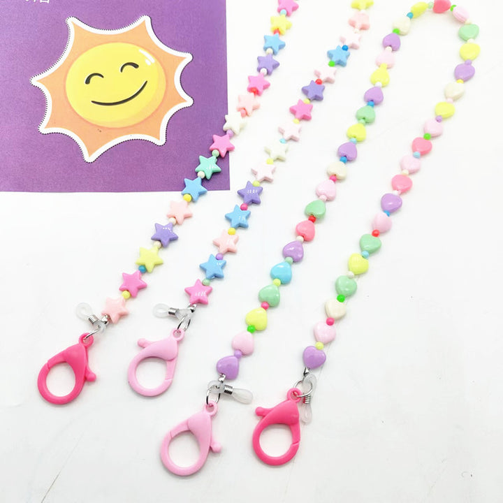 Colorful Heart-Shaped Beaded Eyewear Chain Kalsten