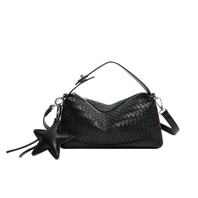 Woven Leather Shoulder Bag