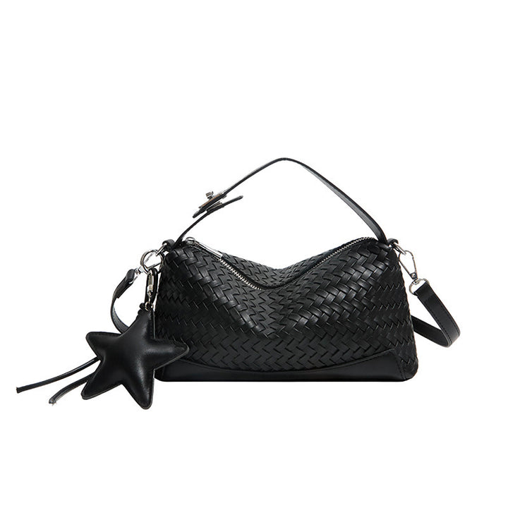 Woven Leather Shoulder Bag