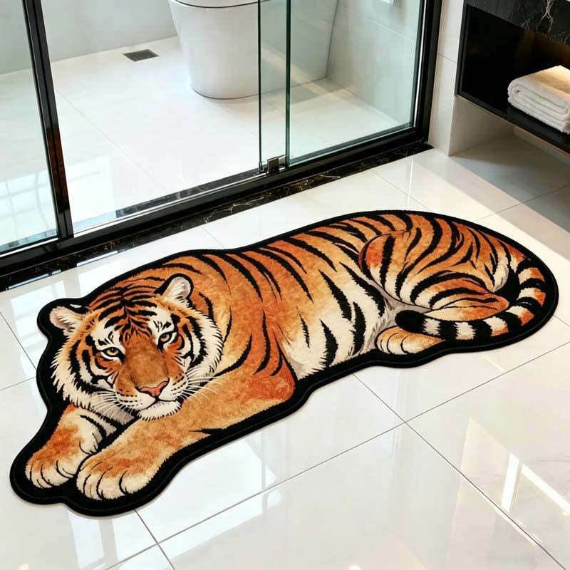 3D Panther-Themed Area Mat